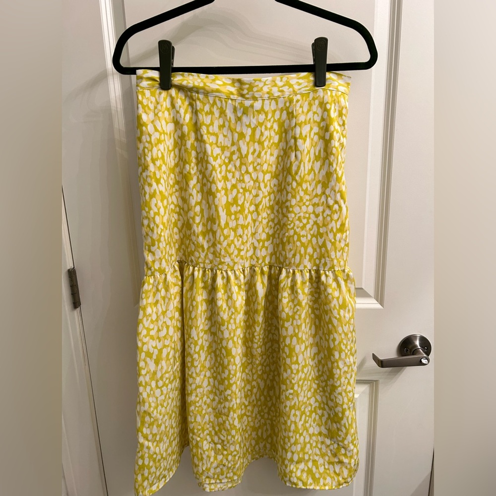 Who What Wear - neon yellow, chartreuse midi skirt - Medium